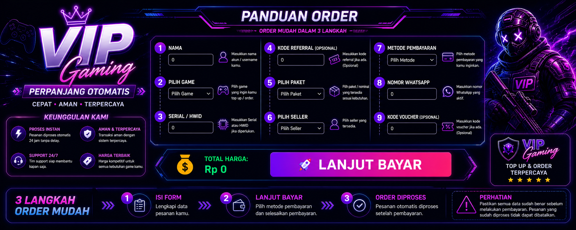 Cara Perpanjang Otomatis di VIP Gaming